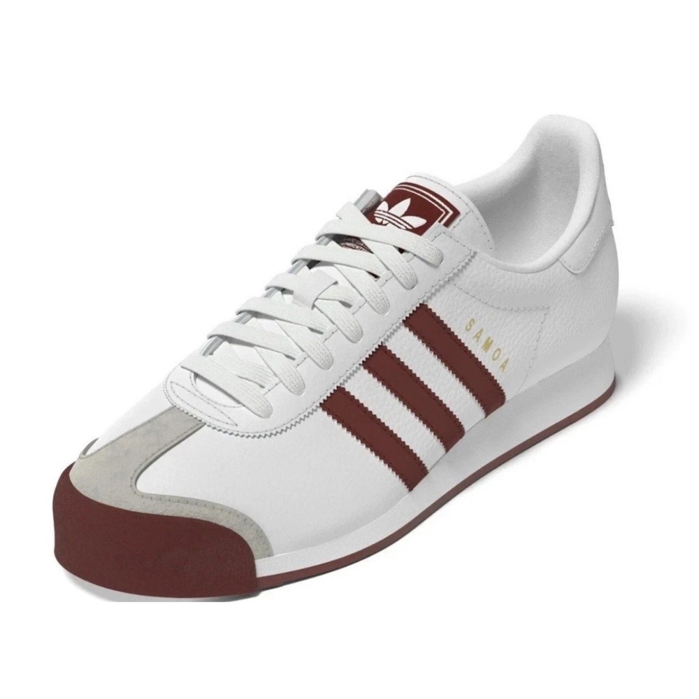 Adidas Originals Samoa White Red Athletic Shoes Sneakers JQ0045 Men's Sz 9.5